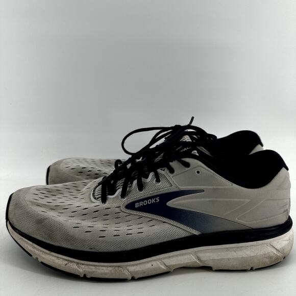Brooks Dyad 11 Road Running Shoes BioMoGo DNA Dual Arch Pods White Navy 14EE main image 6